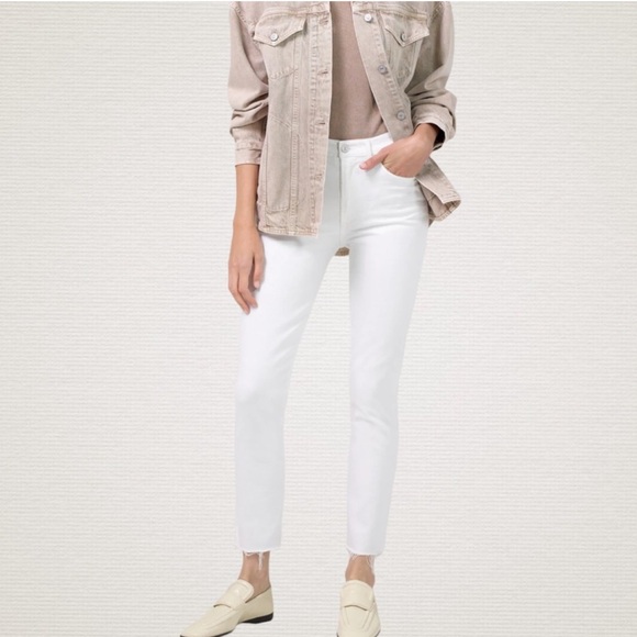 Citizens Of Humanity White Elsa Midrise Crop Jeans - Picture 2 of 12